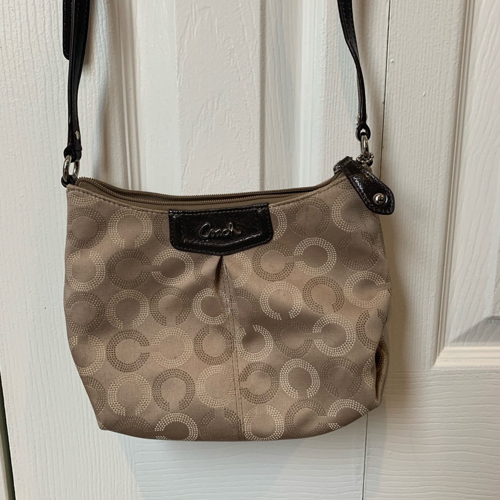 Small coach crossbody and matching wristlet